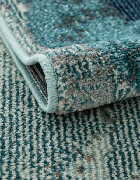 Light Blue 8' x 10' Positano Rectangle Area Rug Coastal Marine Beach Design Carpet for Modern Living Rooms, Dining, Bedroom, Office for Sale at Rug Engine