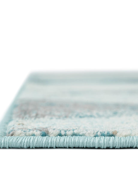 Light Blue 8' x 10' Positano Rectangle Area Rug Coastal Marine Beach Design Carpet for Modern Living Rooms, Dining, Bedroom, Office for Sale at Rug Engine
