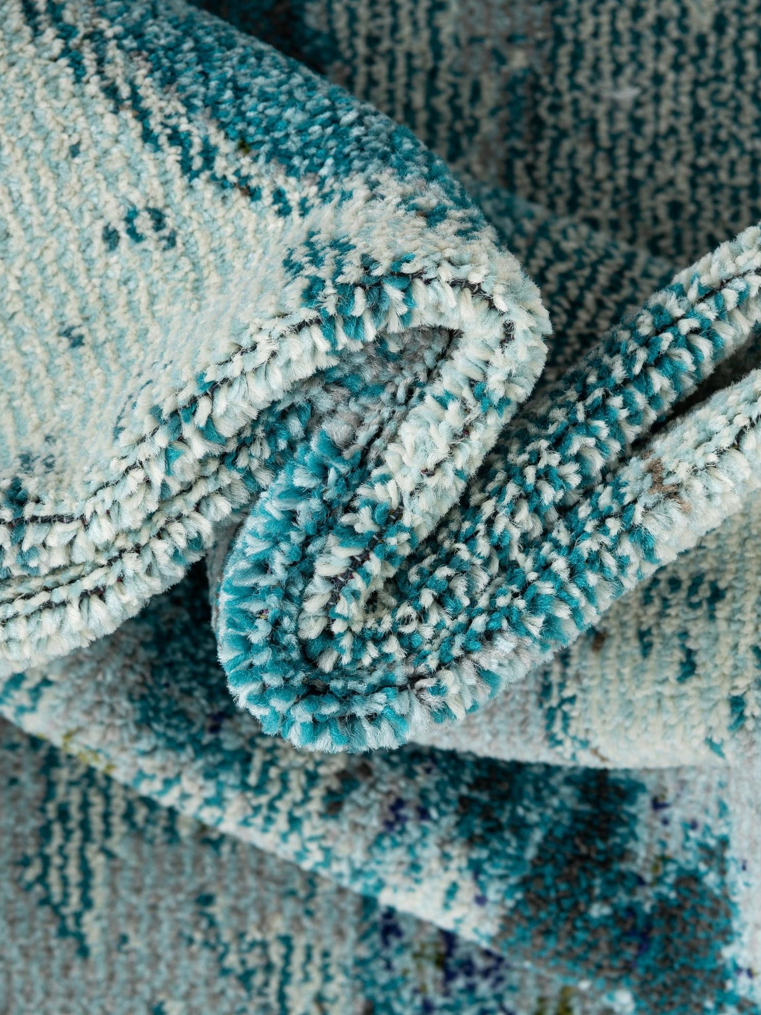 Light Blue 4' 1 x 6' 1 Positano Rectangle Area Rug Coastal Marine Beach Design Carpet for Modern Living Rooms, Dining, Bedroom, Office for Sale at Rug Engine