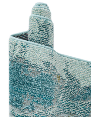 Light Blue 5' 1 x 8' Positano Rectangle Area Rug Coastal Marine Beach Design Carpet for Modern Living Rooms, Dining, Bedroom, Office for Sale at Rug Engine