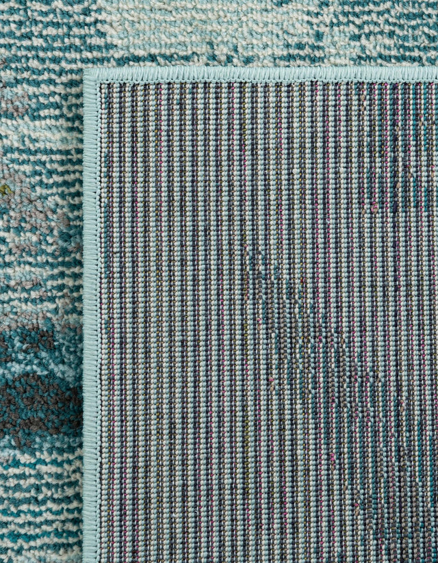 Light Blue 2' 7 x 10' Positano Runner Area Rug Coastal Marine Beach Design Carpet for Modern Living Rooms, Dining, Bedroom, Office for Sale at Rug Engine