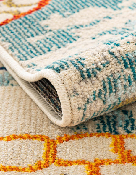 Beige 2' x 8' Positano Runner Area Rug Coastal Marine Beach Design Carpet for Modern Living Rooms, Dining, Bedroom, Office for Sale at Rug Engine
