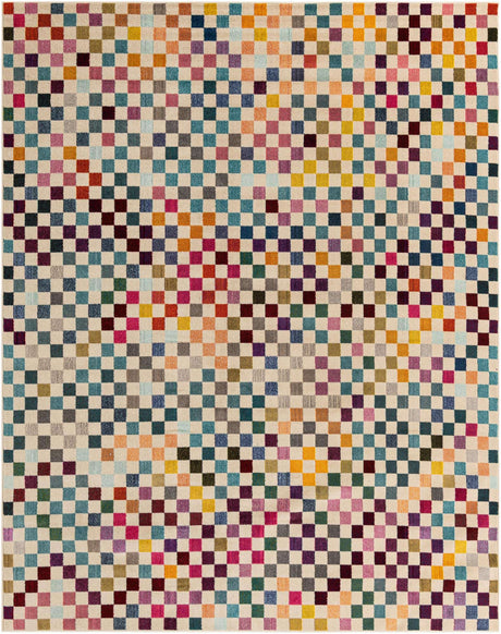 Multicolor 8' x 10' Chromatic Rectangle Area Rug 100% Polypropylene With Cotton Backing Abstract Modern Colorful Carpet Mat for Home Decor & Interior Design for Sale at Rug Engine