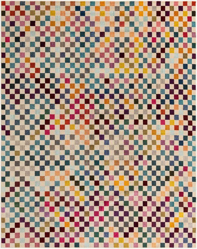 Multicolor 8' x 10' Chromatic Rectangle Area Rug 100% Polypropylene With Cotton Backing Abstract Modern Colorful Carpet Mat for Home Decor & Interior Design for Sale at Rug Engine