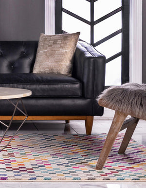 Multicolor 4' x 6' Chromatic Rectangle Area Rug 100% Polypropylene With Cotton Backing Abstract Modern Colorful Carpet Mat for Home Decor & Interior Design for Sale at Rug Engine