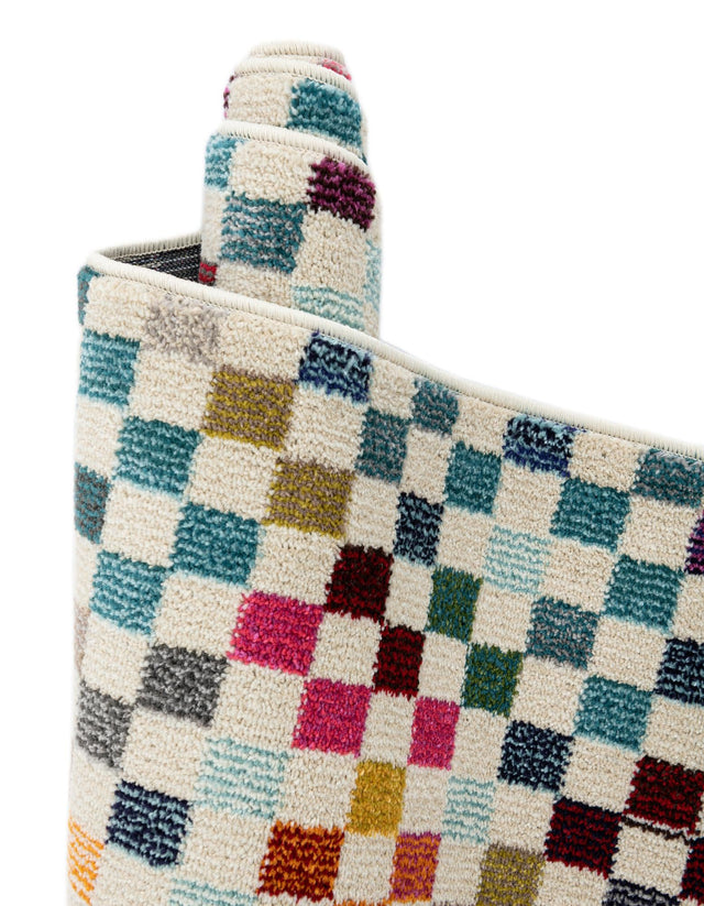 Multicolor 8' x 8' Chromatic Round Area Rug 100% Polypropylene With Cotton Backing Abstract Modern Colorful Carpet Mat for Home Decor & Interior Design for Sale at Rug Engine