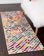 Multicolor 2' 2 x 6' 7 Chromatic Runner Area Rug 100% Polypropylene With Cotton Backing Abstract Modern Colorful Carpet Mat for Home Decor & Interior Design for Sale at Rug Engine