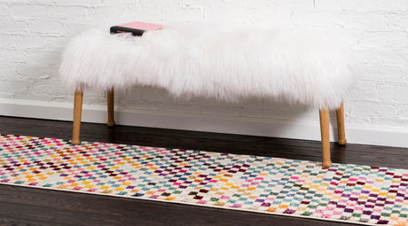Multicolor 2' 2 x 6' 7 Chromatic Runner Area Rug 100% Polypropylene With Cotton Backing Abstract Modern Colorful Carpet Mat for Home Decor & Interior Design for Sale at Rug Engine