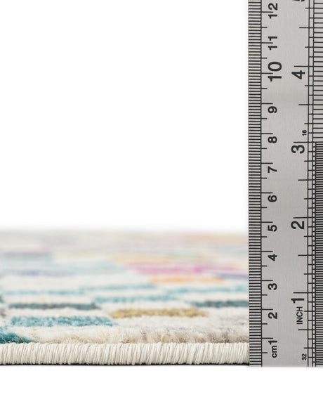 Multicolor 2' 7 x 10' Chromatic Runner Area Rug 100% Polypropylene With Cotton Backing Abstract Modern Colorful Carpet Mat for Home Decor & Interior Design for Sale at Rug Engine