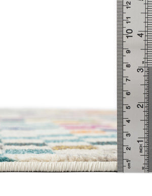 Multicolor 2' 2 x 6' 7 Chromatic Runner Area Rug 100% Polypropylene With Cotton Backing Abstract Modern Colorful Carpet Mat for Home Decor & Interior Design for Sale at Rug Engine