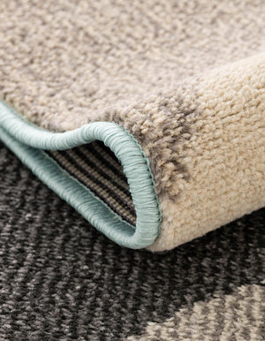 Blue 9' x 12' 2 Chromatic Rectangle Area Rug 100% Polypropylene With Cotton Backing Abstract Modern Colorful Carpet Mat for Home Decor & Interior Design for Sale at Rug Engine