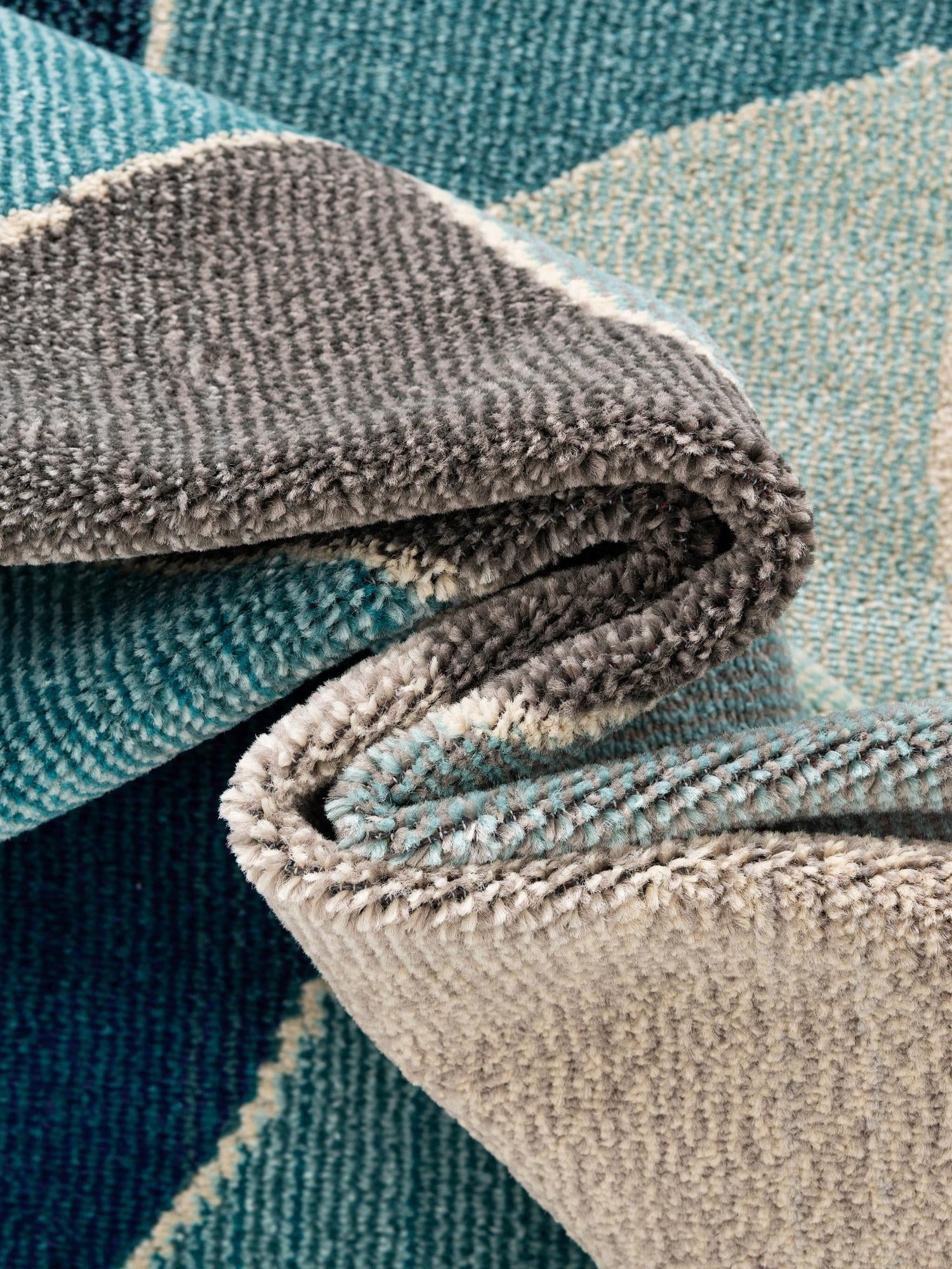 Blue 4' 1 x 6' 1 Chromatic Rectangle Area Rug 100% Polypropylene With Cotton Backing Abstract Modern Colorful Carpet Mat for Home Decor & Interior Design for Sale at Rug Engine