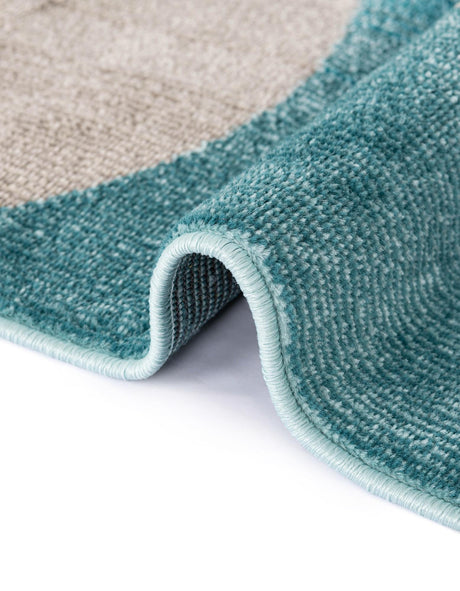 Blue 4' 1 x 6' 1 Chromatic Rectangle Area Rug 100% Polypropylene With Cotton Backing Abstract Modern Colorful Carpet Mat for Home Decor & Interior Design for Sale at Rug Engine