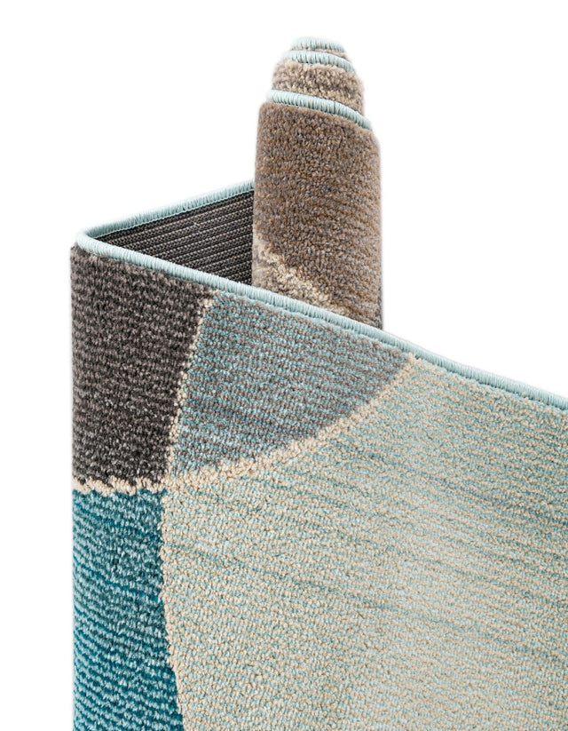 Blue 10' 6 x 16' 5 Chromatic Rectangle Area Rug 100% Polypropylene With Cotton Backing Abstract Modern Colorful Carpet Mat for Home Decor & Interior Design for Sale at Rug Engine