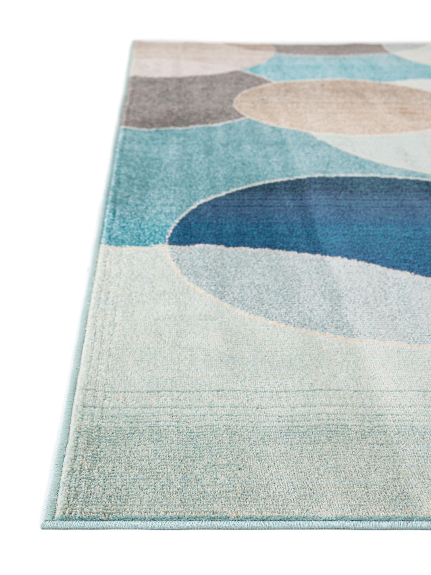 Blue 2' 7 x 10' Chromatic Runner Area Rug 100% Polypropylene With Cotton Backing Abstract Modern Colorful Carpet Mat for Home Decor & Interior Design for Sale at Rug Engine