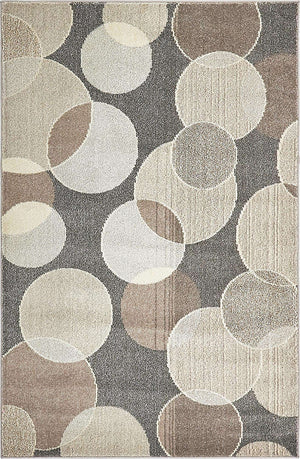 Gray 4' 1 x 6' 1 Chromatic Rectangle Area Rug 100% Polypropylene With Cotton Backing Abstract Modern Colorful Carpet Mat for Home Decor & Interior Design for Sale at Rug Engine