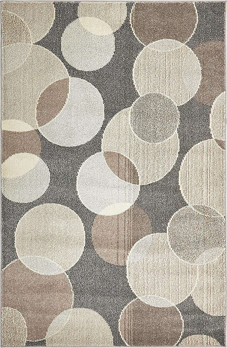 Gray 4' 1 x 6' 1 Chromatic Rectangle Area Rug 100% Polypropylene With Cotton Backing Abstract Modern Colorful Carpet Mat for Home Decor & Interior Design for Sale at Rug Engine