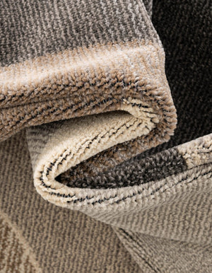 Gray 2' 2 x 6' 9 Chromatic Runner Area Rug 100% Polypropylene With Cotton Backing Abstract Modern Colorful Carpet Mat for Home Decor & Interior Design for Sale at Rug Engine