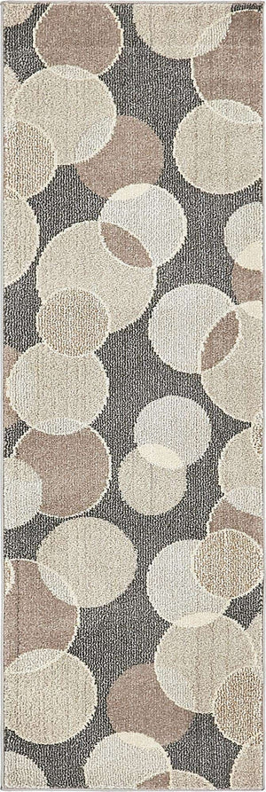 Gray 2' 2 x 6' 9 Chromatic Runner Area Rug 100% Polypropylene With Cotton Backing Abstract Modern Colorful Carpet Mat for Home Decor & Interior Design for Sale at Rug Engine