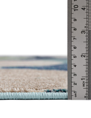 Navy Blue 10' 6 x 16' 5 Chromatic Rectangle Area Rug 100% Polypropylene With Cotton Backing Abstract Modern Colorful Carpet Mat for Home Decor & Interior Design for Sale at Rug Engine