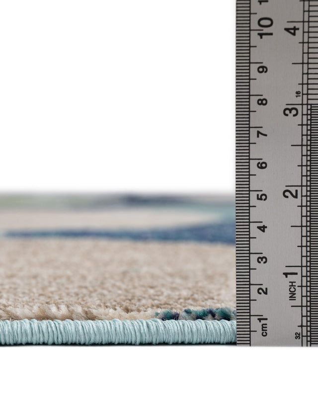 Navy Blue 5' 1 x 8' Chromatic Rectangle Area Rug 100% Polypropylene With Cotton Backing Abstract Modern Colorful Carpet Mat for Home Decor & Interior Design for Sale at Rug Engine