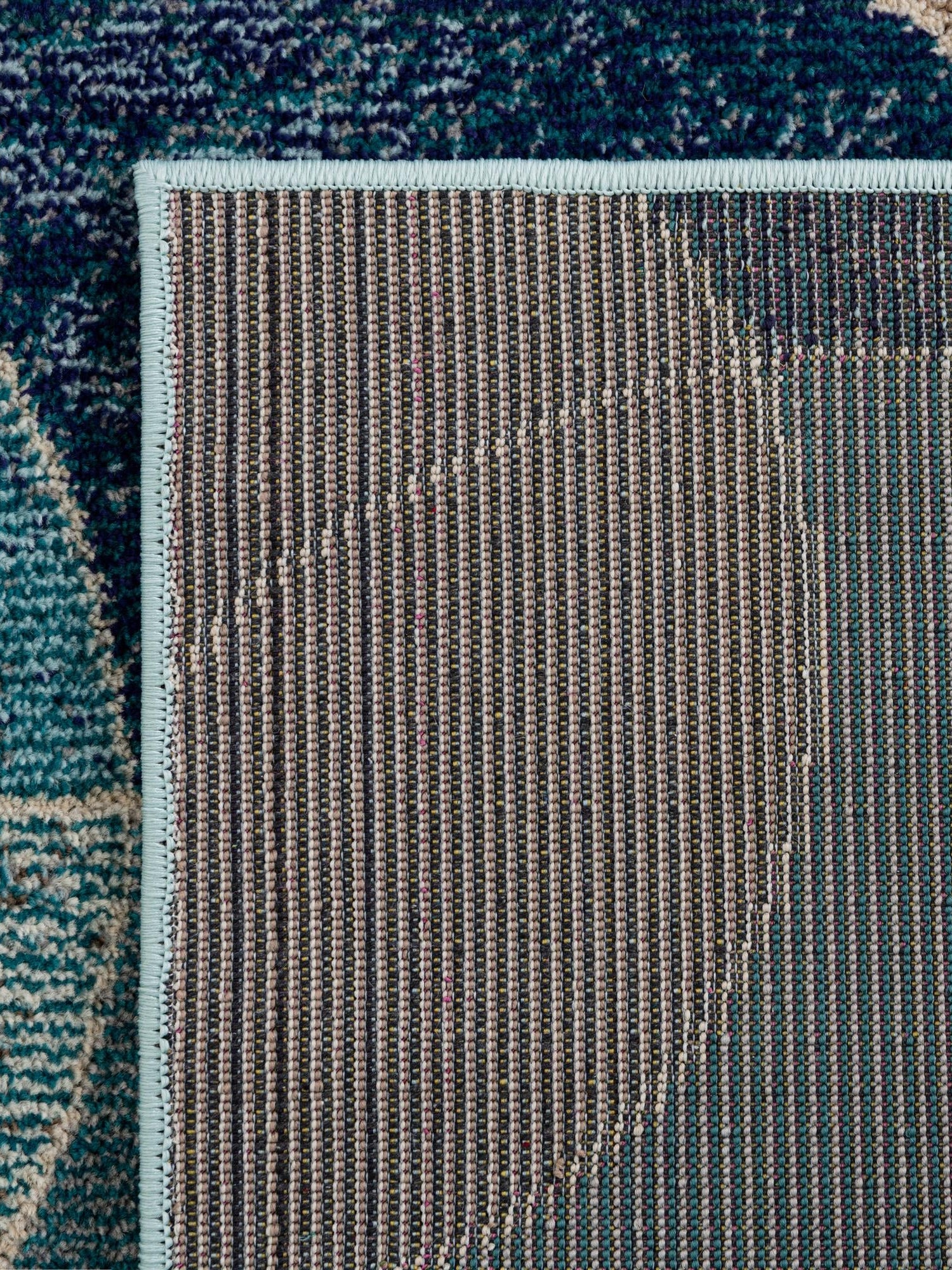 Navy Blue 5' 1 x 8' Chromatic Rectangle Area Rug 100% Polypropylene With Cotton Backing Abstract Modern Colorful Carpet Mat for Home Decor & Interior Design for Sale at Rug Engine