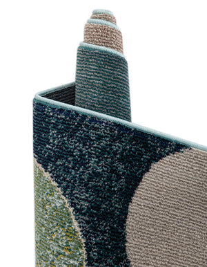 Navy Blue 10' 6 x 16' 5 Chromatic Rectangle Area Rug 100% Polypropylene With Cotton Backing Abstract Modern Colorful Carpet Mat for Home Decor & Interior Design for Sale at Rug Engine