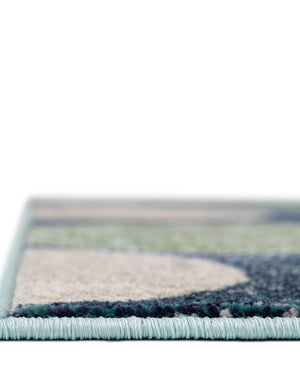 Navy Blue 2' 2 x 6' 7 Chromatic Runner Area Rug 100% Polypropylene With Cotton Backing Abstract Modern Colorful Carpet Mat for Home Decor & Interior Design for Sale at Rug Engine