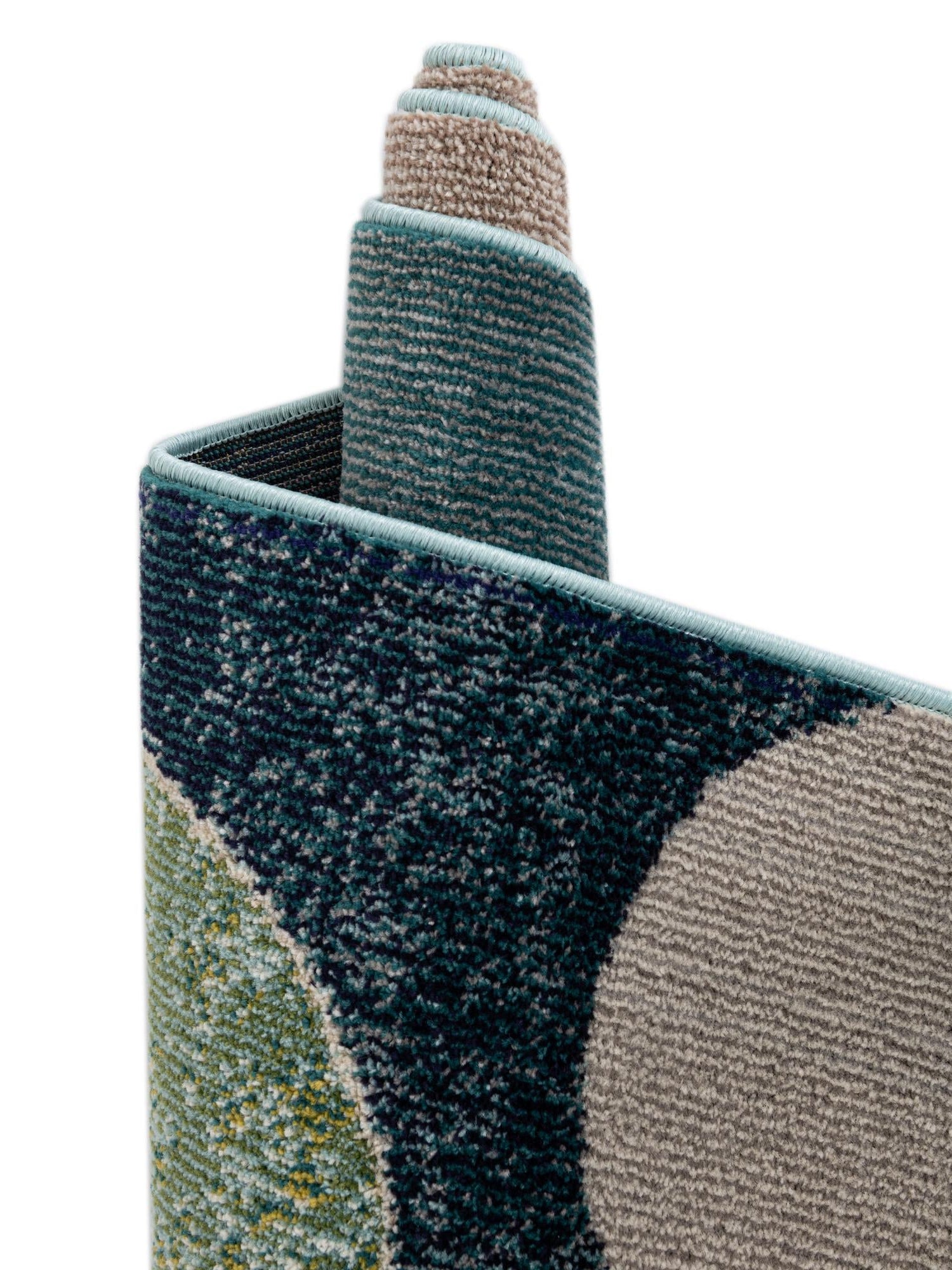 Navy Blue 2' 2 x 6' 7 Chromatic Runner Area Rug 100% Polypropylene With Cotton Backing Abstract Modern Colorful Carpet Mat for Home Decor & Interior Design for Sale at Rug Engine