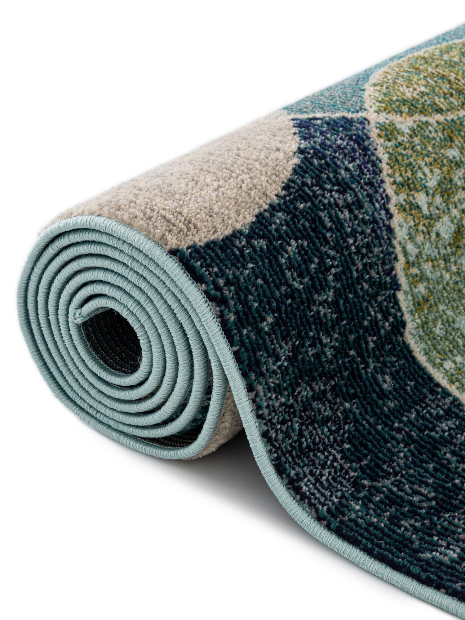 Navy Blue 2' 2 x 6' 7 Chromatic Runner Area Rug 100% Polypropylene With Cotton Backing Abstract Modern Colorful Carpet Mat for Home Decor & Interior Design for Sale at Rug Engine
