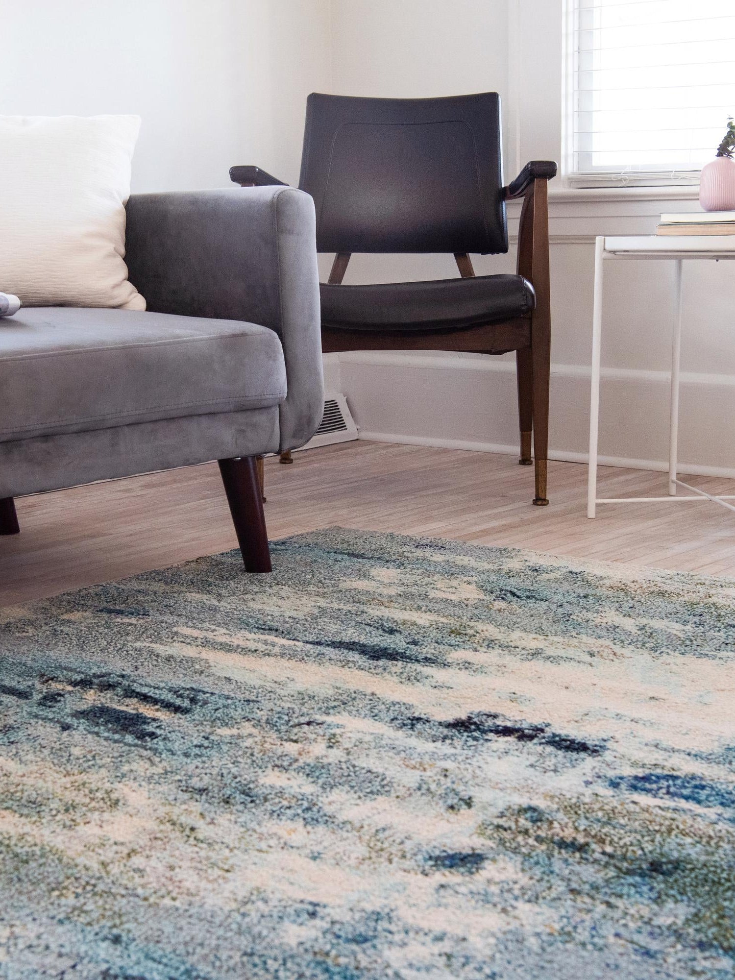 Light Blue 10' x 14' Chromatic Rectangle Area Rug 100% Polypropylene With Cotton Backing Abstract Modern Colorful Carpet Mat for Home Decor & Interior Design for Sale at Rug Engine