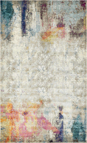 Beige 10' 6 x 16' 5 Chromatic Rectangle Area Rug 100% Polypropylene With Cotton Backing Abstract Modern Colorful Carpet Mat for Home Decor & Interior Design for Sale at Rug Engine