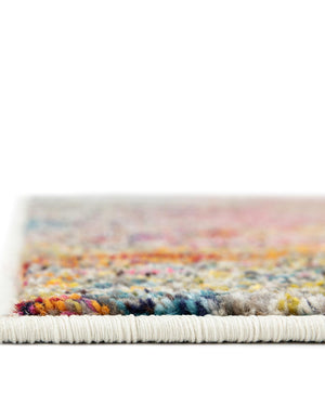 Beige 7' 1 x 10' Chromatic Rectangle Area Rug 100% Polypropylene With Cotton Backing Abstract Modern Colorful Carpet Mat for Home Decor & Interior Design for Sale at Rug Engine