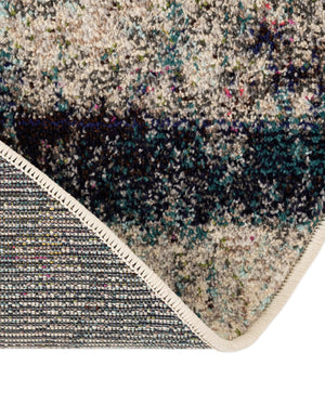 Beige 8' x 8' Chromatic Round Area Rug 100% Polypropylene With Cotton Backing Abstract Modern Colorful Carpet Mat for Home Decor & Interior Design for Sale at Rug Engine