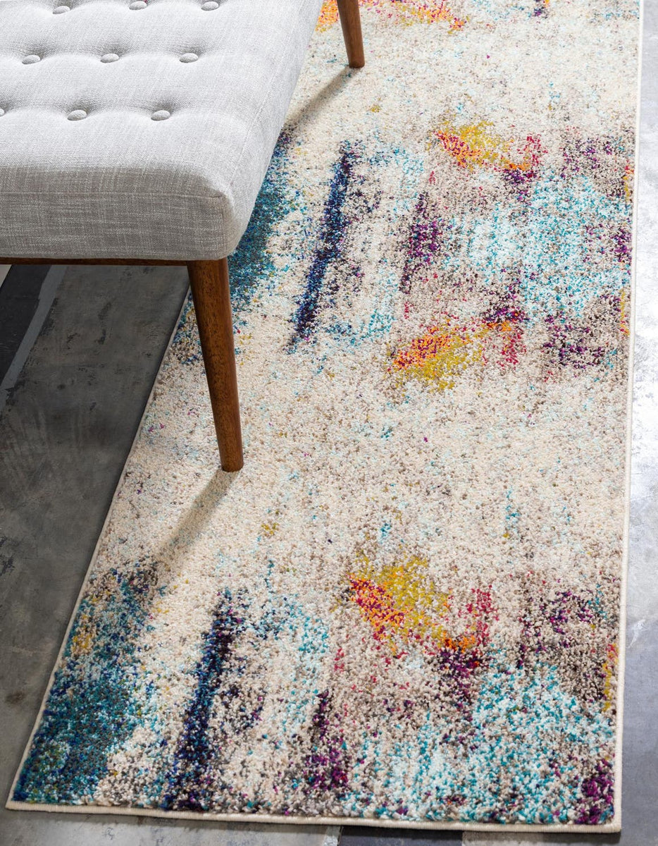 Beige 2' 7 x 12' Chromatic Runner Area Rug 100% Polypropylene With Cot ...