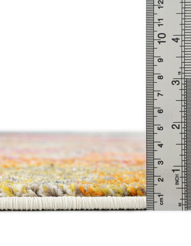 Beige 2' 2 x 6' 9 Chromatic Runner Area Rug 100% Polypropylene With Cotton Backing Abstract Modern Colorful Carpet Mat for Home Decor & Interior Design for Sale at Rug Engine