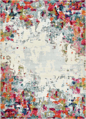 Multicolor 9' x 12' 2 Chromatic Rectangle Area Rug 100% Polypropylene With Cotton Backing Abstract Modern Colorful Carpet Mat for Home Decor & Interior Design for Sale at Rug Engine