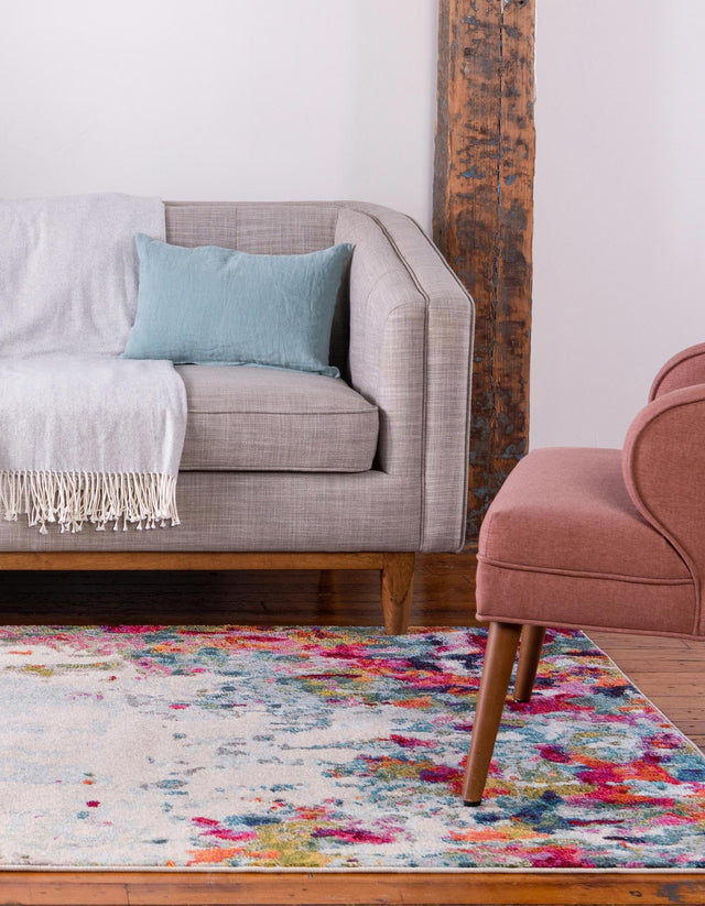 Multicolor 9' 10 x 13' 1 Chromatic Rectangle Area Rug 100% Polypropylene With Cotton Backing Abstract Modern Colorful Carpet Mat for Home Decor & Interior Design for Sale at Rug Engine