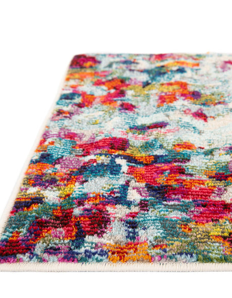 Multicolor 7' 1 x 10' Chromatic Rectangle Area Rug 100% Polypropylene With Cotton Backing Abstract Modern Colorful Carpet Mat for Home Decor & Interior Design for Sale at Rug Engine
