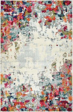 Multicolor 4' 1 x 6' 1 Chromatic Rectangle Area Rug 100% Polypropylene With Cotton Backing Abstract Modern Colorful Carpet Mat for Home Decor & Interior Design for Sale at Rug Engine