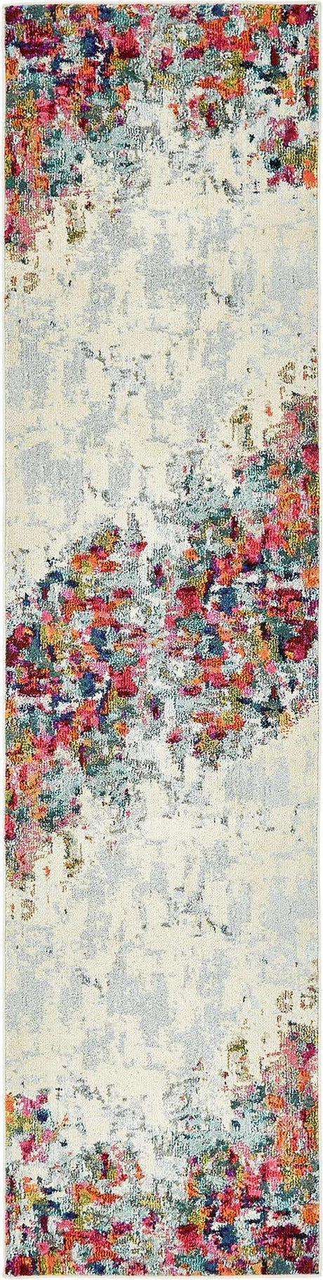 Multicolor 2' 7 x 10' Chromatic Runner Area Rug 100% Polypropylene With Cotton Backing Abstract Modern Colorful Carpet Mat for Home Decor & Interior Design for Sale at Rug Engine