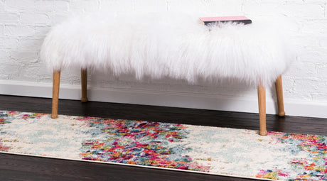 Multicolor 2' 2 x 6' 9 Chromatic Runner Area Rug 100% Polypropylene With Cotton Backing Abstract Modern Colorful Carpet Mat for Home Decor & Interior Design for Sale at Rug Engine