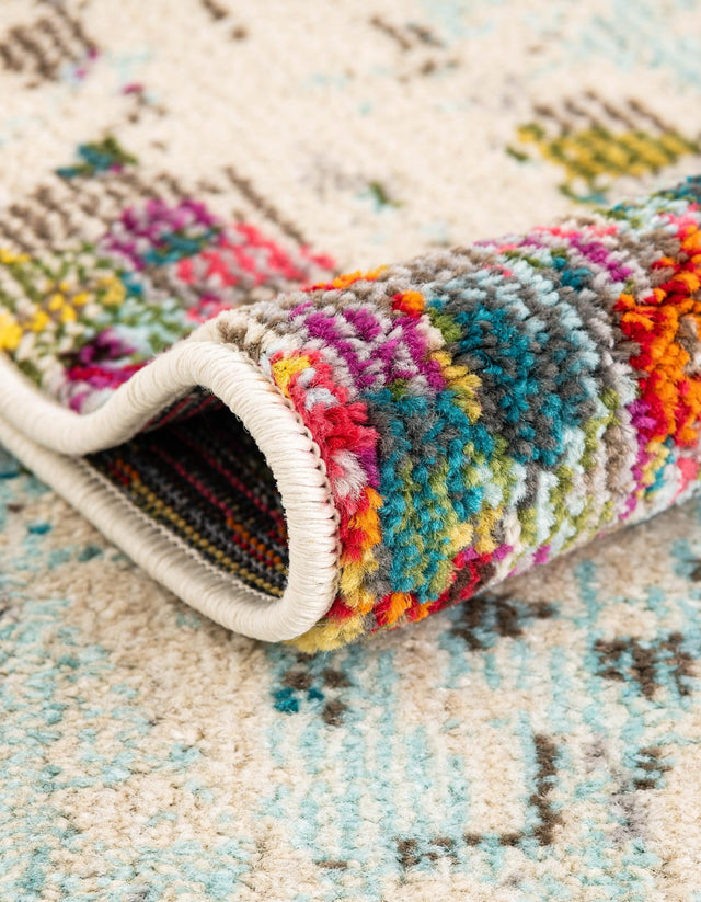 Multicolor 2' 2 x 6' 9 Chromatic Runner Area Rug 100% Polypropylene With Cotton Backing Abstract Modern Colorful Carpet Mat for Home Decor & Interior Design for Sale at Rug Engine