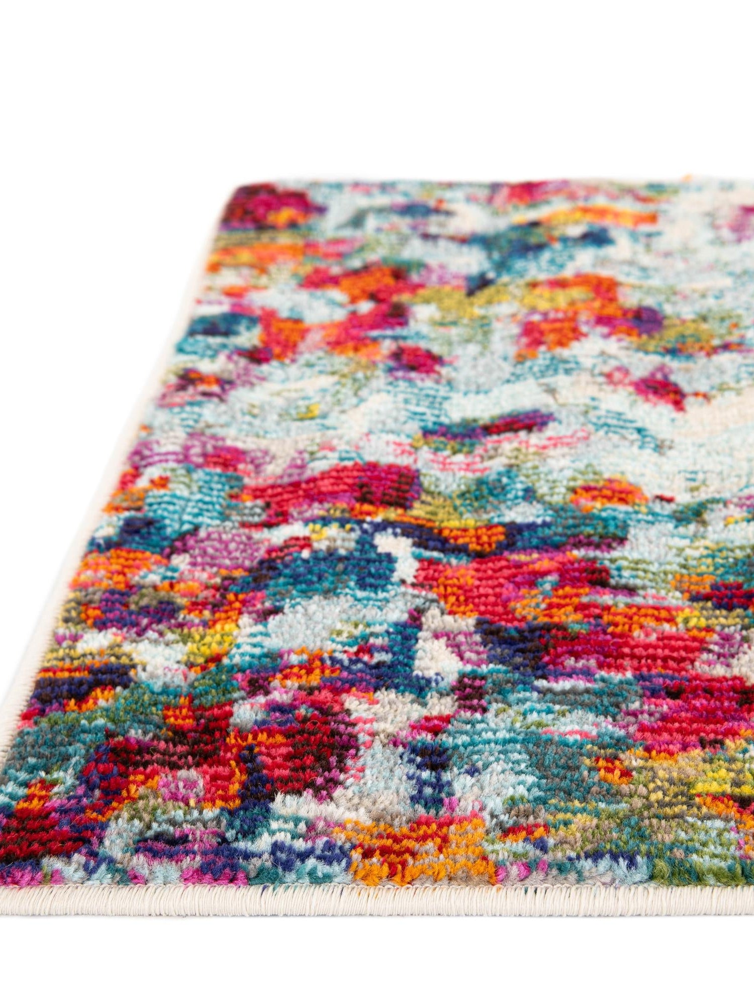 Multicolor 2' 7 x 10' Chromatic Runner Area Rug 100% Polypropylene With Cotton Backing Abstract Modern Colorful Carpet Mat for Home Decor & Interior Design for Sale at Rug Engine