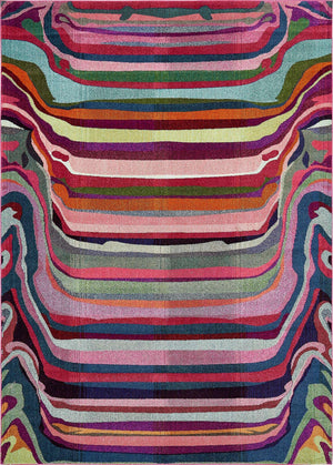 Multicolor 9' x 12' Chromatic Rectangle Area Rug 100% Polypropylene With Cotton Backing Abstract Modern Colorful Carpet Mat for Home Decor & Interior Design for Sale at Rug Engine