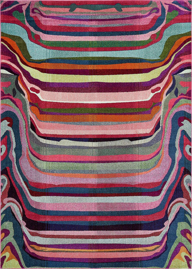 Multicolor 9' x 12' Chromatic Rectangle Area Rug 100% Polypropylene With Cotton Backing Abstract Modern Colorful Carpet Mat for Home Decor & Interior Design for Sale at Rug Engine