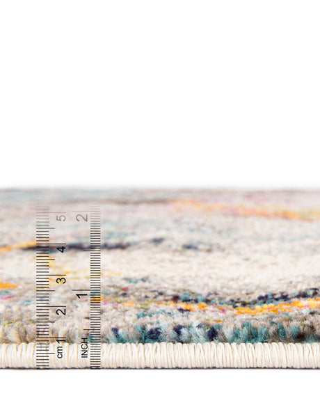 Multicolor 9' x 12' 2 Chromatic Rectangle Area Rug 100% Polypropylene With Cotton Backing Abstract Modern Colorful Carpet Mat for Home Decor & Interior Design for Sale at Rug Engine