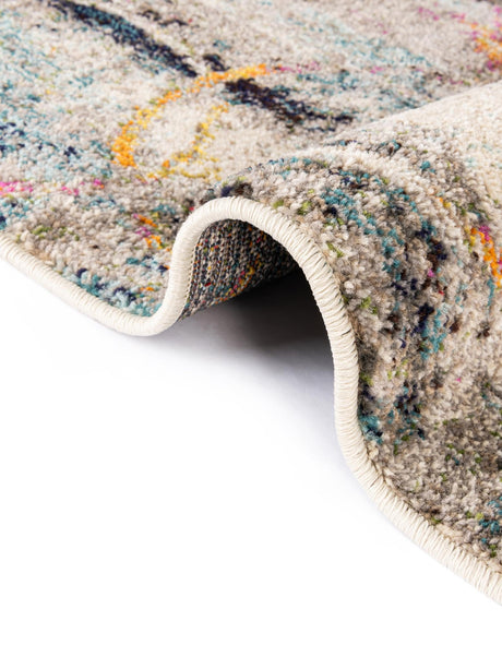 Multicolor 9' x 12' 2 Chromatic Rectangle Area Rug 100% Polypropylene With Cotton Backing Abstract Modern Colorful Carpet Mat for Home Decor & Interior Design for Sale at Rug Engine