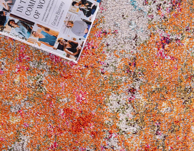 Multicolor 4' 1 x 6' 1 Chromatic Rectangle Area Rug 100% Polypropylene With Cotton Backing Abstract Modern Colorful Carpet Mat for Home Decor & Interior Design for Sale at Rug Engine