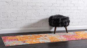 Multicolor 2' 2 x 6' 9 Chromatic Runner Area Rug 100% Polypropylene With Cotton Backing Abstract Modern Colorful Carpet Mat for Home Decor & Interior Design for Sale at Rug Engine